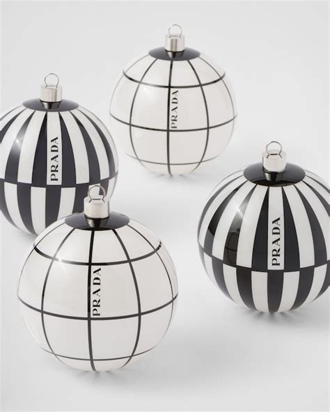 prada ornaments price|White/black Glass Christmas Ornament Set .